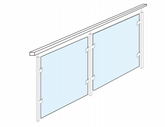 850MM HIGH 10mm CLEAR TOUGHENED + HEAT SOAKED GLASS PANELS